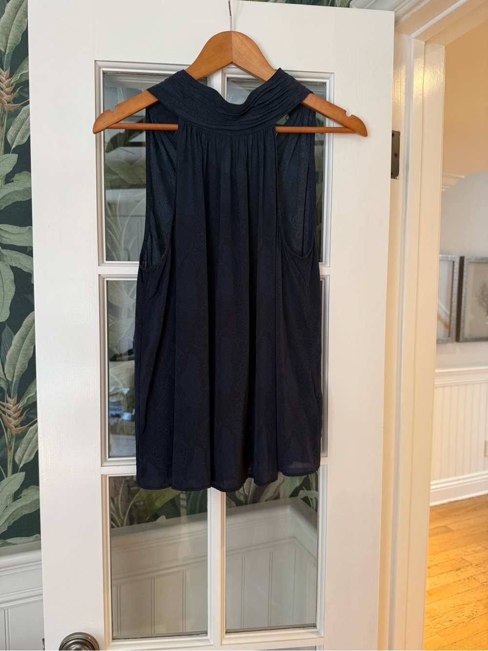 Joie Dark Navy Sleeveless Halter Top SIZE M